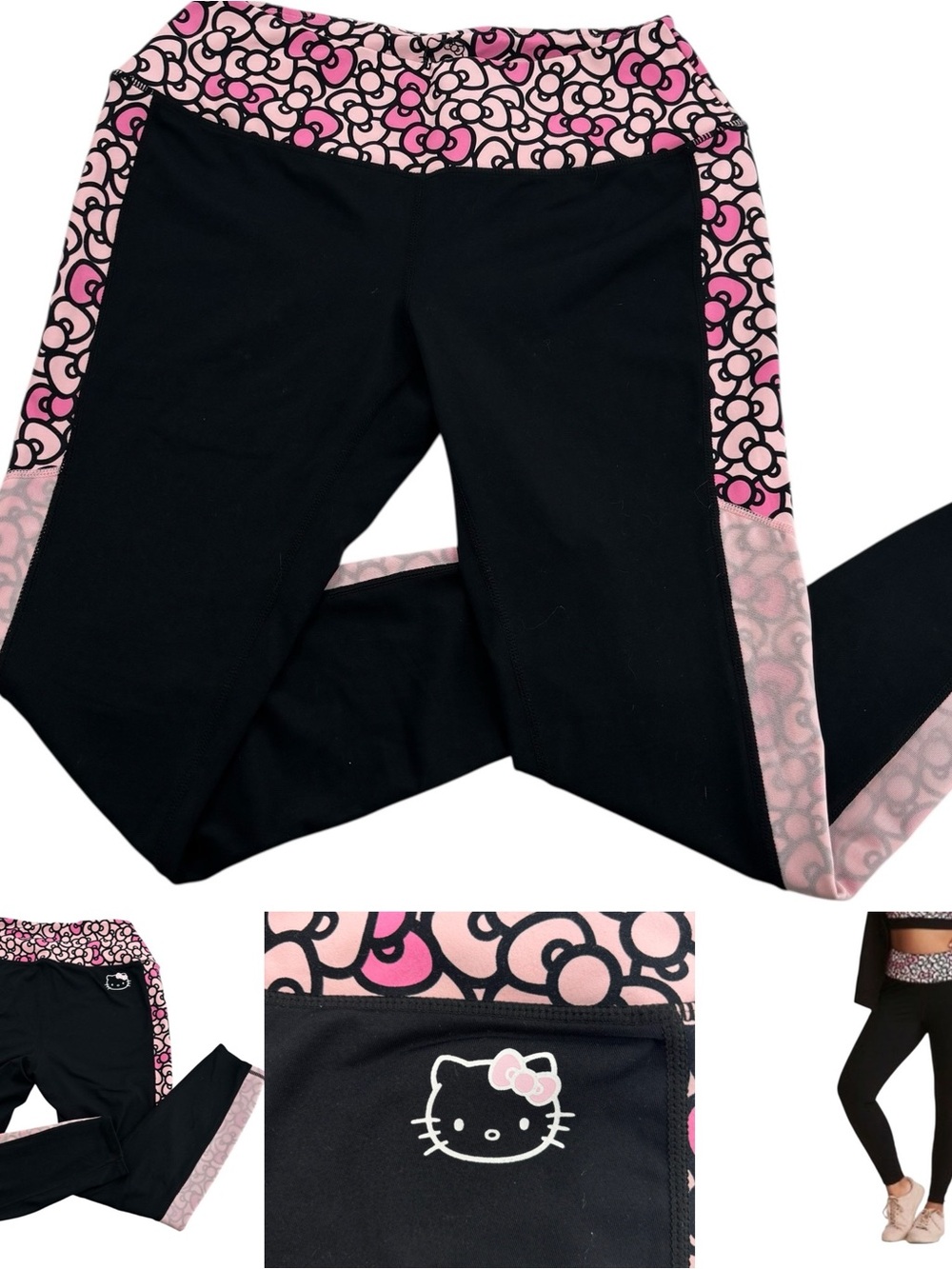 Torrid Hello Kitty Black Pink Athletic Leggins Sz. 1X 14/16